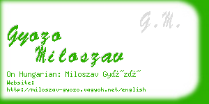 gyozo miloszav business card